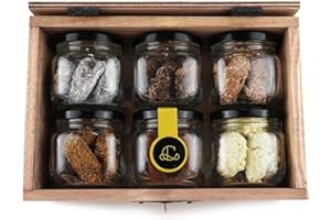 CHAMBALL EXCLUSIVE CHOCOLATES CHAMBALL Assortiment de 30 Truffes au Chocolat avec : Piment, Pistache, Biscuits, Pedro Ximenez, Whisky et Champagne Idéal à déguster et à offrir en cadeau - Coffret de Chocolats Artisanaux Belges