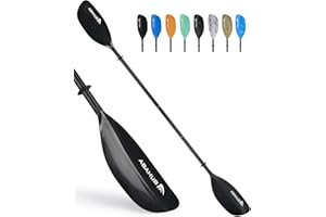 ‎ABAHUB Abahub Kajak Paddel verstellbar 210cm bis 230cm 3teilig Doppelpaddel Schwimmende Kajakpaddel Bootsruder für Kajakfahren Aluminiumlegierungs Schaft Kunststoff Klingen in 12 Farben