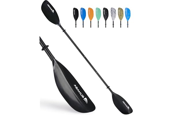 Abahub Kajak Paddel justerbar 210 cm till 230 cm 3-delad dubbelpaddel Flytande kajakpaddel Båtåror Kanumåror för kajakpaddling Aluminiumlegeringsskaft Plastblad