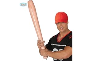 FIESTAS GUIRCA | Batte de Baseball Gonflable (70 cm) - Accessoire Sportif pour Fêtes Déguisées et Célébrations - Idéal pour Halloween et Événements à Thème - Pour Enfants et Adultes - Naturel