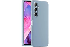 HULLIN Kolorowe silikonowe etui na telefon, odpowiednie dla Samsung Galaxy S24 FE (6,7 cala) - przydymiony niebieski