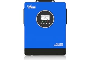 Anern 6kW Hybrid Solar Wechselrichter 220 V/230 V AC mit 2 MPPT, Max.Eingang PV 500 VDC, Photovoltaik Wechselrichter für Wasserpumpen, Generatoren, Solaranlagen, funktioniert ohne Batterie
