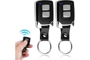 TOALUEA 2 pezzi Telecomando 433 mhz per Porta da Garage, Trasmettitore Telecomando Manuale 433 mhz, Apriporta da Garage con 2 Tasti, Universale Telecomandi Cancello per Cancelli Automatici