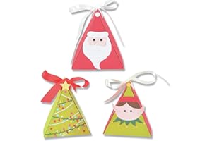 Sizzix 665338-Set di Fustelle Thinlits, Confezione da 15 Pezzi, Motivo Natalizio, Multicolor, Taglia unica