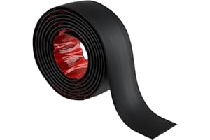 JCSJK 2M PVC Laminate Threshold Strip, Floor Transition Strip, Self Adhesive Viny Carpet Door Edge Strip for Joining Floor Gaps, Doorways Threshold Transition,Floor Bars Tiles (4cm, Black)