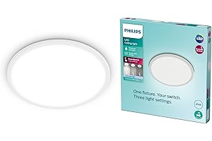 Philips Lighting Lampada da Soffitto LED Superslim, Equivalente a 15W, 40K, IP44, Non Dimmerabile, Bianco