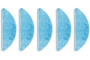 e-Bulk Éponge Serpillière Microfibre De Nettoyage Humide De Remplacement Compatible avec Les Robots Aspirateur Ecovacs Deebot 605/715 / 601/600 Pack De 5 Unité