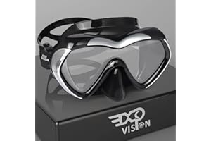 EXP VISION Maska do nurkowania panoramiczne gogle do nurkowania HD, przeciwmgielna maska do pływania dla dorosłych, młodzieżowa maska do nurkowania gogle pływackie z osłoną nosa do nurkowania, snorkelingu,