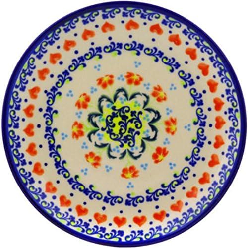 Ceramika Bona H1670G Polish Pottery Ceramic Plate Hand Painted, 7-Inch