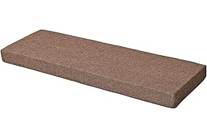 Xpnit - Cuscino per panca da giardino a 2 3 posti, per tavolo da pranzo, per sedie da giardino, per interni ed esterni, 100 x 30 x 4 cm, colore: marrone