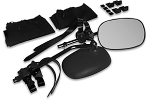 Streetwize Accessories Leisurewize LWACC34 Twin Towing Mirrors - Extended Side Mirrors - Flat + Convex | Exterior Clip-on Mirror for Caravan, Trailer, Campervan, RV, Motorhome