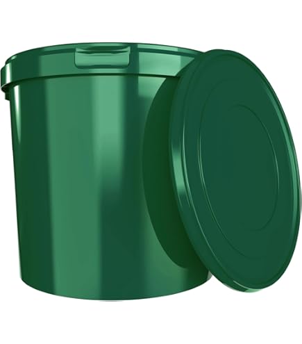BenBow Emmer met deksel, 5 l, zwart, 10 x 5 liter, geschikt voor levensmiddelen, stabiel, luchtdicht, lekvrij, geurneutraal, bewaardoos van kunststof, met handvat, leeg BenBow Emmer met deksel, 5 l, zwart, 10 x 5 liter, geschikt voor levensmiddelen, stabiel, luchtdicht, lekvrij, geurneutraal, bewaardoos van kunststof, met handvat, leeg