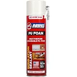 ABRO PUF-450 DIY PU Foam Sealant Spray White Fast Drying Large Holes Crack Wall Gap Filing Multipurpose Expandable Waterproof No Shrinkage Doors PVC Pipe & AC Ducts Filler for Repair DIY (500 ML): 
