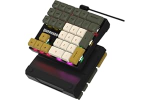 Sikai Numpad mécanique - Interrupteur rouge (Red Switch) - USB A filaire - 33 touches RVB Keypad - Clavier numérique - Clavier numérique pour ordinateur portable, bureau, ordinateur portable (noir)