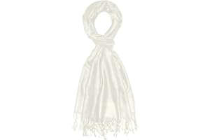 LORENZO CANA Foulard de 70% soie et 30% viscose pour l`homme – écharpe paisley avec les mesures de 70 x 190 cm - attrayant et noble pour le printemps et l´été – une sensation de luxe en blanc