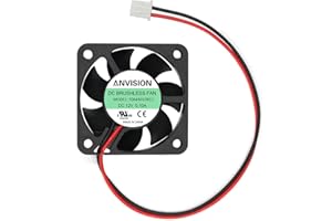 ANVISION 40mm x 10mm 4010 Dual Ball Bearing DC 12V Brushless Cooling Fan, YDM4010B12