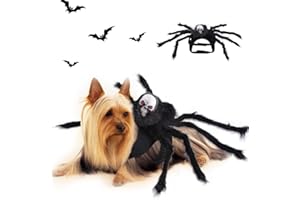 IRIS SPRITE Halloween-Kostüm, Dekorationen für Welpen, Katzen, Hunde, Fledermausflügel (Mdeium-Spinnen-Kostüm (geeignet für Katzen, kleine Hunde))
