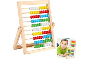AXERHK Abacus for Kids, Counting Toys, Wooden Abacus with Multi-Color Beads, Early Educational Toys Counters for Maths, Toddler Learning Arithmetic Calculating Toys