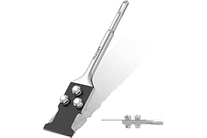 Nucraft Scalpello a spatola SDS-Plus, scalpello per piastrelle230 x 50mm, per la rimozione di adesivo per pavimenti, moquette, linoleum, adesivo per piastrelle, PVC, vernice