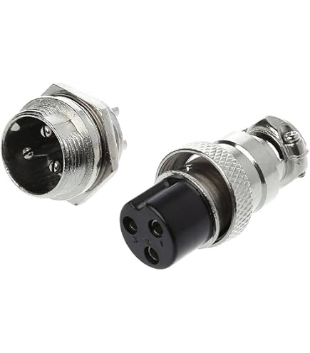 Eonvic WS16 Connecteur Aéronautique 2 Broches Mâle Femelle - Étanche Métal Fileté LED Équipement Industriel