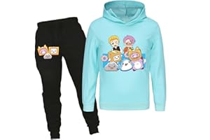 MINHUAHA Foxy and Boxy Merch Kids Cotton Hoodie Boys Girls Tops Jumper Hoody+Trousers 2pcs Tracksuit