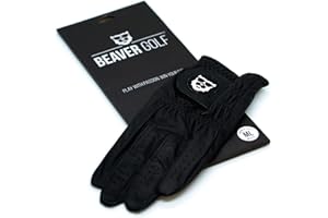 ‎BEAVER GOLF BEAVER GOLF Herren Golf Handschuh Schwarz - Premium Cabretta-Leder - Nachhaltig - Handarbeit