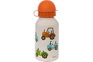 Sigikid 25238 - Borraccia in acciaio INOX, motivo trattore, per bambini e bambine