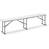 KG KITGARDEN - Multifunctional Portable Folding Bench, 180x28x43cm, White