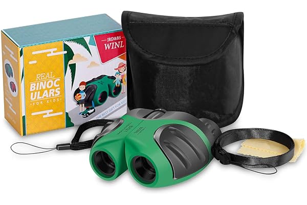 JRD&BS WINL Jouets pour Les Filles De 3-12 Ans, Compact ImpermÉAble À l'eau Jumelles pour Les Enfants Cadeaux pour Adolescent Anniversaire Présente(Vert)
