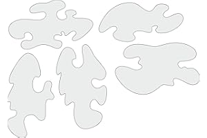 HERTERICH PRODUCTS Set di stencil per set di fiamme di fuoco True - Flames Tattoo e graffiti Stencil