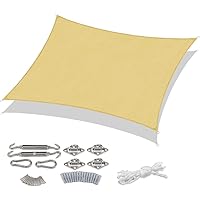 Sekey Sonnensegel Sonnenschutz Rechteckiges Polyester Windschutz Wetterschutz Wasserabweisend Imprägniert 95% UV Schutz…