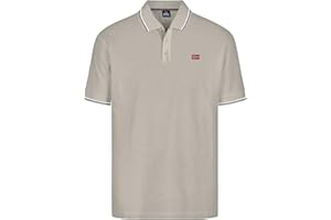 NORWAY NAUTICAL SCHOOL Polo Norway Uomo a Manica Corta, Colletto giricollo con righino in Contrasto, 100% Cotone