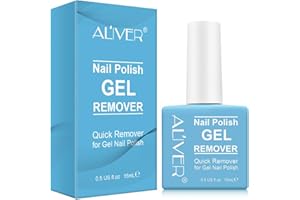 ALIVER Solvente per Smalto 15 ml- per unghie in 2-4 minuti, solvente professionale facile e veloce, senza bisogno di pellicola, ammollo o avvolgimento - non danneggia le unghie