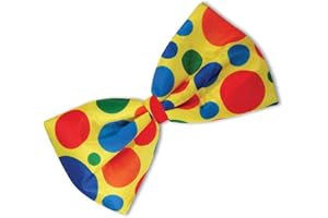 SHATCHI Bristol Novelty- Jumbo Tie Gros nœud Papillon de Clown, Unisex Adult, BA826, Jaune, Taille Unique Halloween