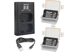 Newmowa NP-FZ100 Batería de Repuesto (Paquete de 2) y Smart LCD Cargador Dual USB para Sony NP-FZ100,BC-QZ1 y Sony a1,Sony a6600,Alpha 9,A9,Alpha 9R,A9R,Alpha 9S,A7RIII,A7R3,a7 III