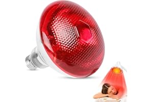 SKIKHN Infrarotlampe Wärmelampe E27, Wärmelampe Birne 275 Watt, Wärmende Rotlicht Lampe, Wärmelampe Therapielampe, für Menschen der Meisten Altersgruppen, Jugendliche, Erwachsene, Ältere Menschen