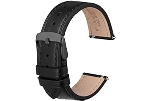 Anbeer Cinturini per orologi in pelle a sgancio rapido Cinturini per orologi originali per uomini e donne, cinturino per orologi in pelle italiana da 18mm 20mm 22mm, fibbia in acciaio inossidabile