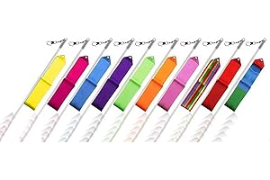 Trimming Shop Rhythmic Gymnastics Ribbon with Twirling Dance Baton Rod for Kids Artistic Dancing, Gymnastic Training Activities, 4 Metres, 10 Assorted Colours