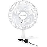 Pro BreezeTM Mini Ventilator mit Clip, sehr leiser Betrieb, 20 cm Durchmesser, 2 Geschwindigkeitsstufen - ideal als Tischvent
