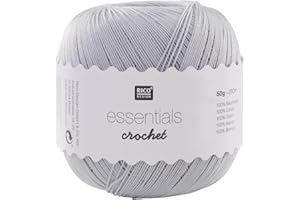 Rico Design Essentials à l 'Crochet, 100% Coton, Couleur : Bleu
