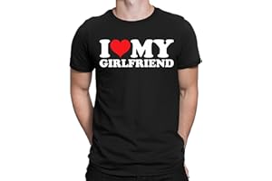 ATTAR APPAREL I Love My Girlfriend Funny Boyfriend Valentines Gift Novelty Mens T-Shirts #ILD