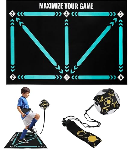 Tappetino Allenamento Calcio 60x90 Cm - Antiscivolo In Gomma Per Esercizi Palla | Migliora Controllo E Dribbling