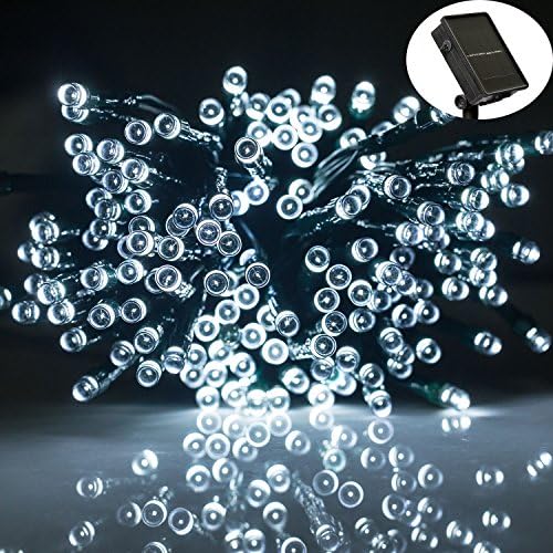 Votteo 200 Led Solar Outdoor String Lights 72.18 ft Solar Powered 1800mAH Waterproof Starry Fairy Lighting Christmas Decoration Lights (White)