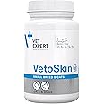 Vet Expert VetoSkin Small Breeds & Cats - 65 Twist off Capsules - Omega-3 & Omega-6 Supplement for Dogs & Cats | Supports Skin Health & Glossy Coat | Zinc & B Vitamins Formula