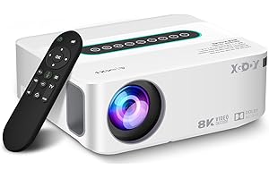 XGODY Inteligentny projektor kompatybilny z 4K, wbudowany Android TV, 5G WiFi Bluetooth. natywny 1080P 12000L Ponad 8000 aplikacji, takich jak YouTube i Netflix, projektor dźwięku Dolby z walizką