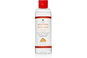 Nature Spell Witch Hazel Tónico Facial Iluminador con Vitamina C, Semillas de Calabaza, Aloe Vera y Agua de Rosas, Formulación Sin Alcohol para Todo Tipo de Piel, Transparente, 200 ml
