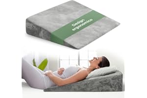 Poduszka klinowa Well B4 do łóżka i na kanapę, poduszka refluksowa dla dorosłych - Stałe oparcie poprawiające krążenie krwi, poduszka antyrefluksowa, poduszka do czytania, wzmacniacz snu