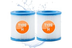 woejgo Filtros de Piscina Tipo H, Cartucho de Filtro para Intex, Filtro Piscina Tipo h (2 Unidades)