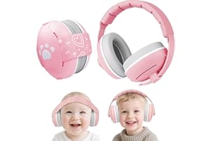 SHOCHX 2 in1 Baby Ear Defender for Babies and Toddlers up to 48 Months, Noise Reduction Earmuffs, Comfortable Infant Headphones for Improves Sleep, Baby Travel Essentials for Airplane/Sleep