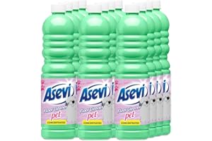 Asevi Concentrated Floor Cleaner Liquid, Hard Floor Cleaner, Laminate, Multipack of 12 X 1L (Pet)